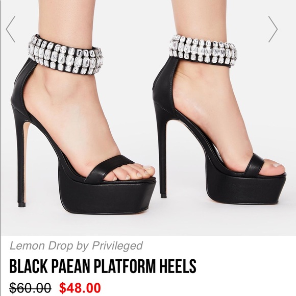 Black platform heels  Dollskill - Picture 2 of 3